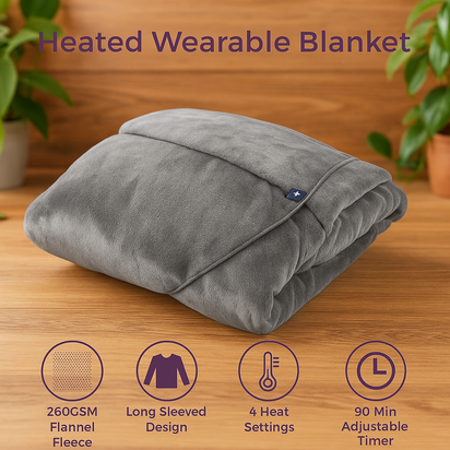 Premium Wearable Heating Blanket – Ultra-Soft, USB, and Rechargeable Warmth On-the-Go